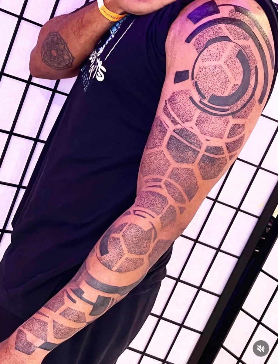Blackwork sleeve tattoo by Jinx at Broken Clover Tattoo in Tucson