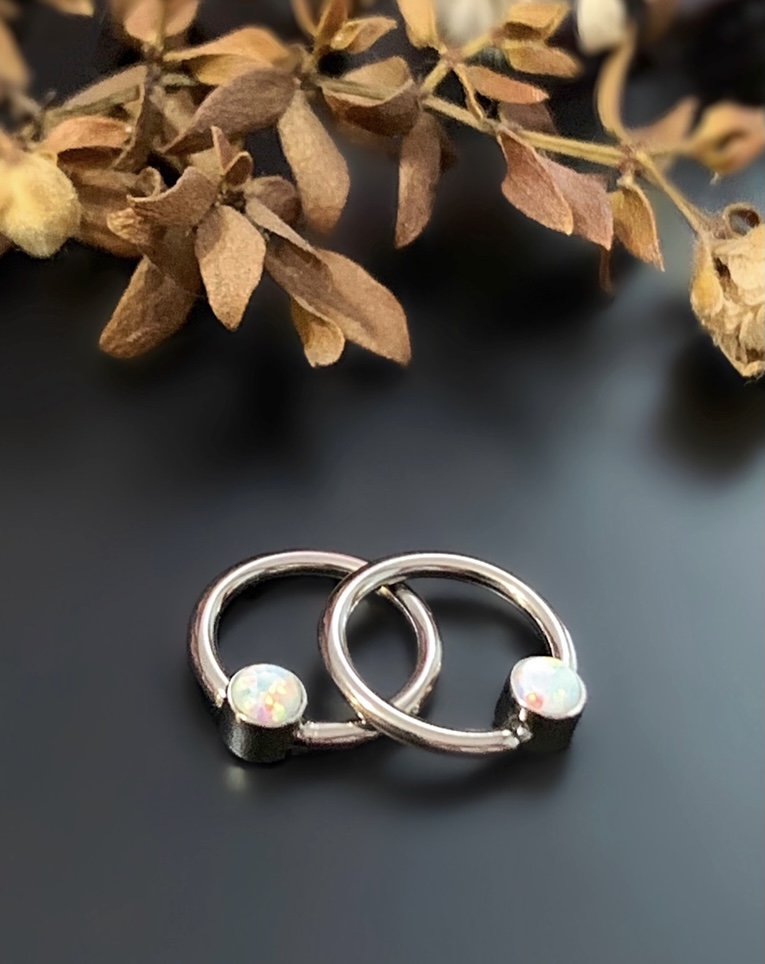 two opal rings